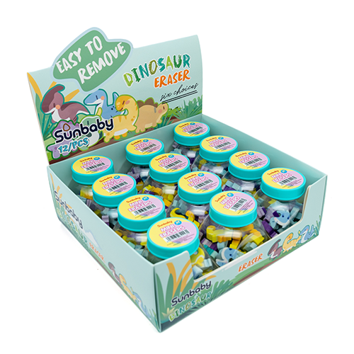 26215D Mini Dinosaur Erasers (Candy Jar Pack)