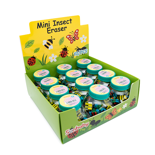 26215F Mini Insect Erasers (Candy Jar Pack)